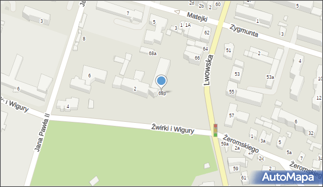 Tomaszów Lubelski, Lwowska, 68p, mapa Tomaszów Lubelski