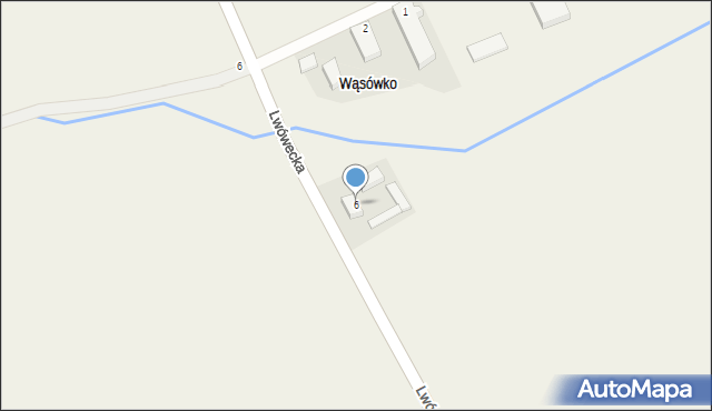 Wąsowo, Lwówecka, 6, mapa Wąsowo