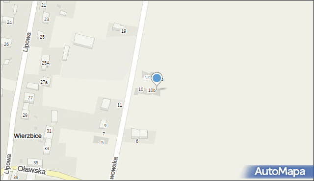 Wierzbice, Lwowska, 10c, mapa Wierzbice