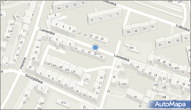 Wrocław, Lwowska, 17, mapa Wrocławia