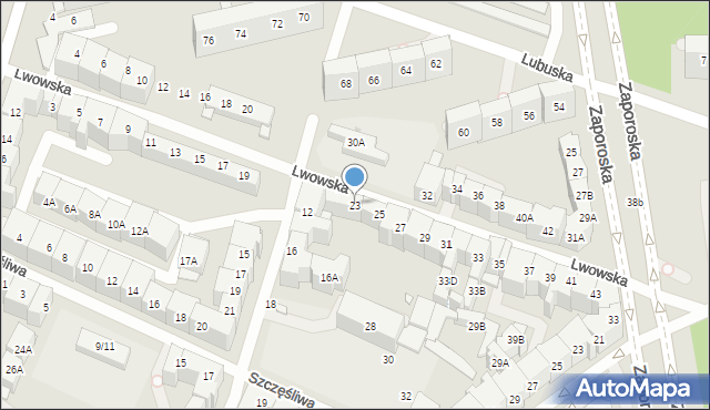 Wrocław, Lwowska, 23, mapa Wrocławia