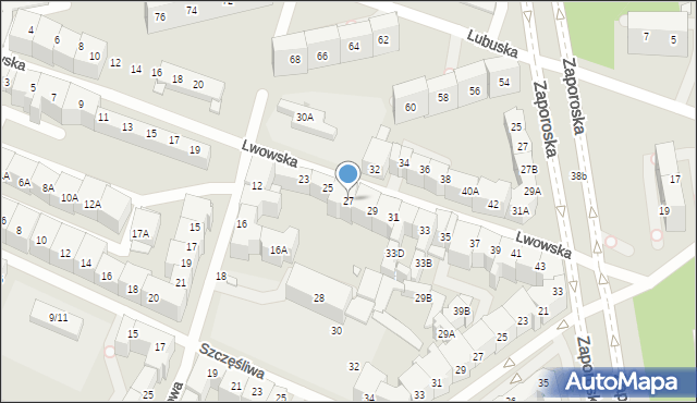 Wrocław, Lwowska, 27, mapa Wrocławia