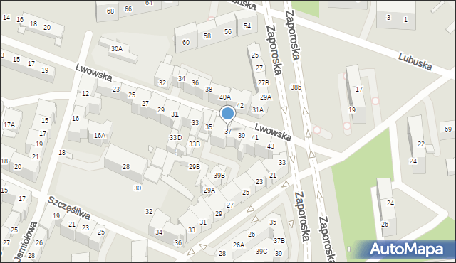Wrocław, Lwowska, 37, mapa Wrocławia