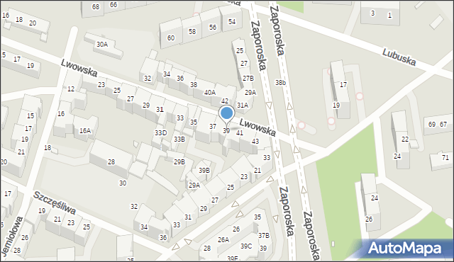 Wrocław, Lwowska, 39, mapa Wrocławia