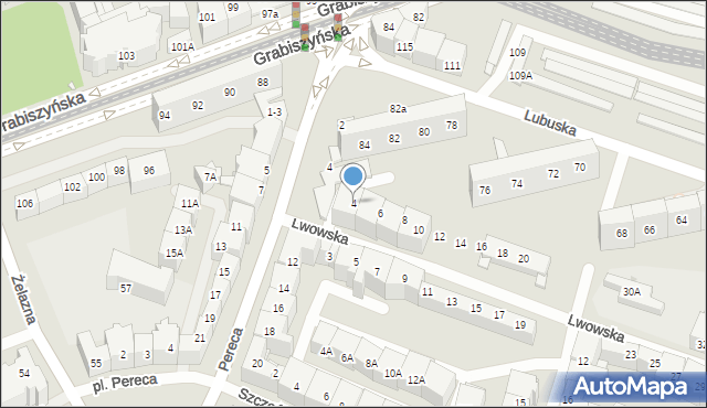Wrocław, Lwowska, 4, mapa Wrocławia