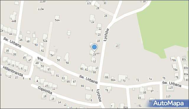 Bochnia, Łychów, 14, mapa Bochni