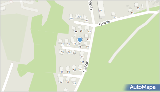 Bochnia, Łychów, 78, mapa Bochni
