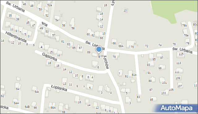 Bochnia, Łychów, 8, mapa Bochni