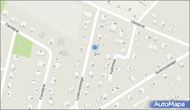 Brodnica, Łyskowskiego Ignacego, 20, mapa Brodnica