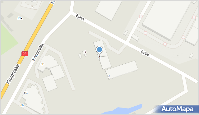 Gorzów Wielkopolski, Łysa, 2, mapa Gorzów Wielkopolski