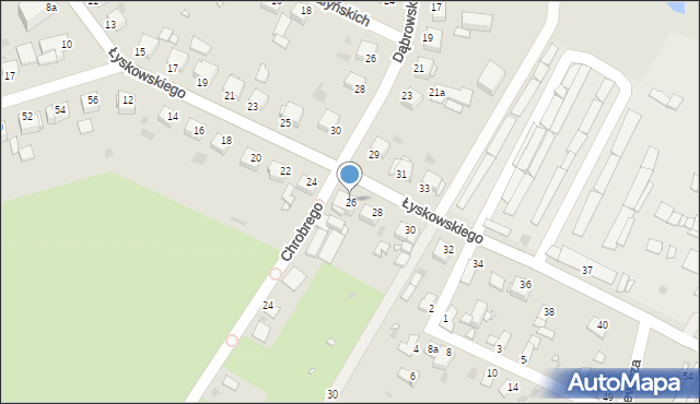 Grudziądz, Łyskowskiego Ignacego, 26, mapa Grudziądza