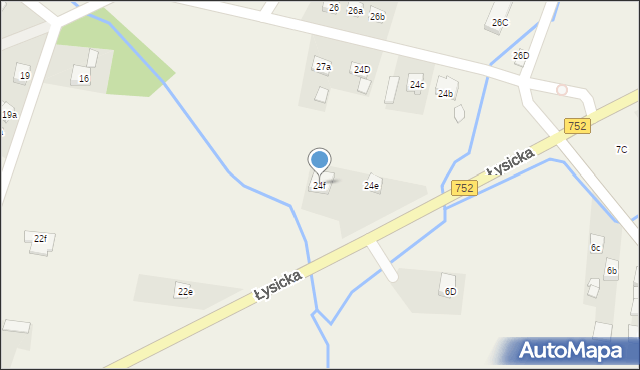 Krajno-Parcele, Łysicka, 129, mapa Krajno-Parcele