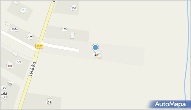 Krajno-Parcele, Łysicka, 148, mapa Krajno-Parcele