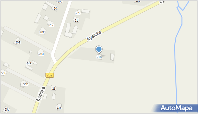 Krajno-Parcele, Łysicka, 162, mapa Krajno-Parcele