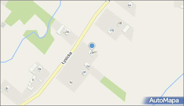 Krajno-Parcele, Łysicka, 196, mapa Krajno-Parcele