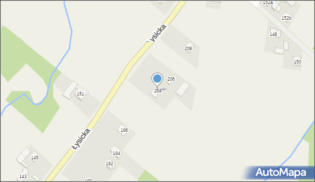 Krajno-Parcele, Łysicka, 204, mapa Krajno-Parcele