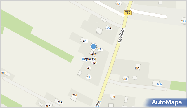 Krajno-Parcele, Łysicka, 95, mapa Krajno-Parcele