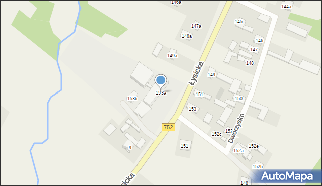 Krajno Pierwsze, Łysicka, 165, mapa Krajno Pierwsze