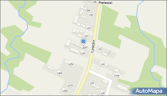 Krajno Pierwsze, Łysicka, 181, mapa Krajno Pierwsze