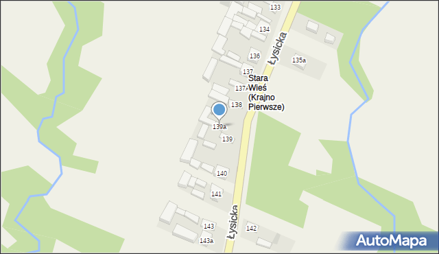 Krajno Pierwsze, Łysicka, 191, mapa Krajno Pierwsze