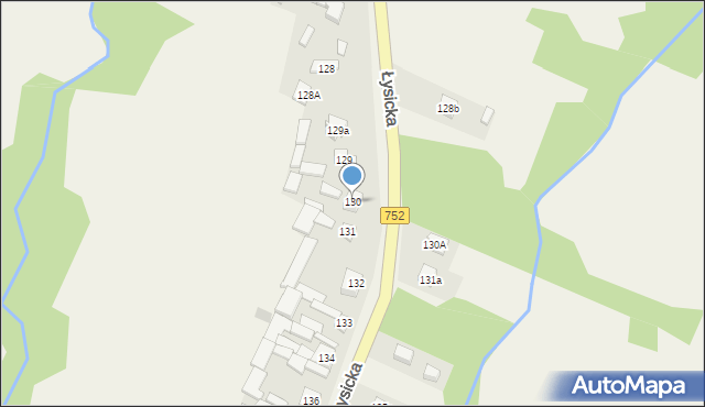 Krajno Pierwsze, Łysicka, 211, mapa Krajno Pierwsze