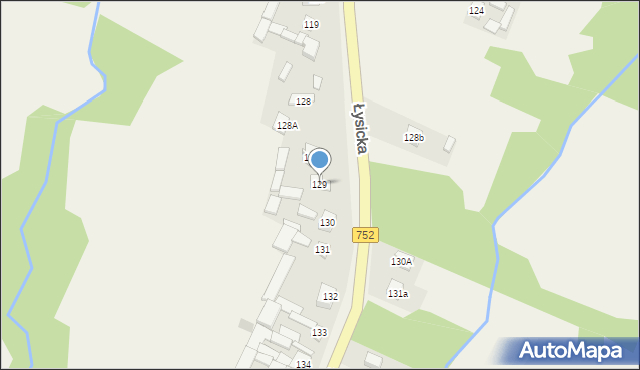 Krajno Pierwsze, Łysicka, 213, mapa Krajno Pierwsze