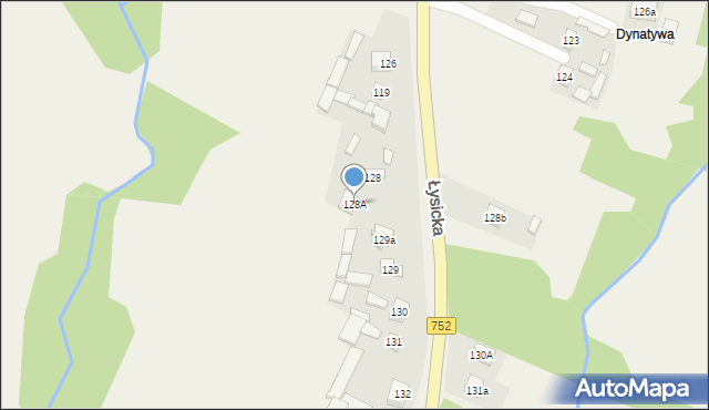 Krajno Pierwsze, Łysicka, 217, mapa Krajno Pierwsze