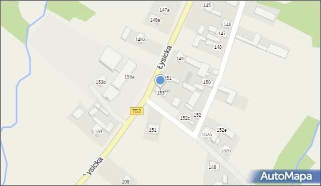 Krajno Pierwsze, Łysicka, 218, mapa Krajno Pierwsze