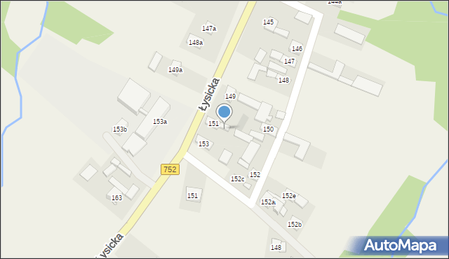 Krajno Pierwsze, Łysicka, 220, mapa Krajno Pierwsze