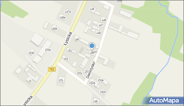 Krajno Pierwsze, Łysicka, 222, mapa Krajno Pierwsze