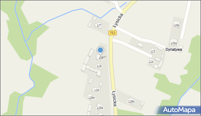 Krajno Pierwsze, Łysicka, 225, mapa Krajno Pierwsze