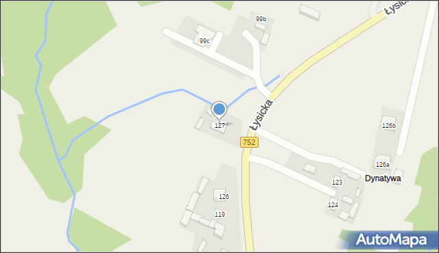 Krajno Pierwsze, Łysicka, 229, mapa Krajno Pierwsze