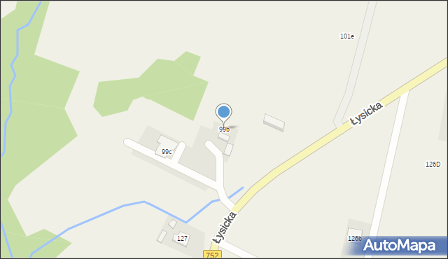 Krajno Pierwsze, Łysicka, 235, mapa Krajno Pierwsze