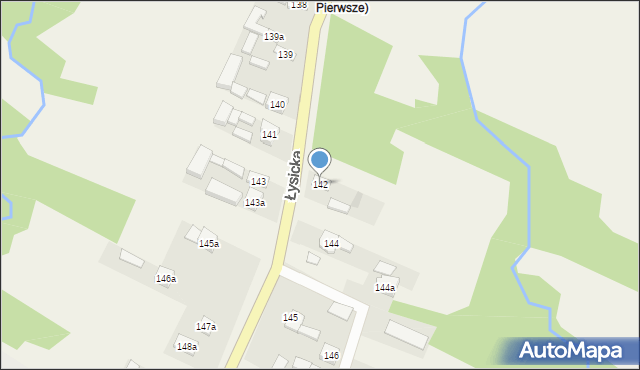 Krajno Pierwsze, Łysicka, 238, mapa Krajno Pierwsze