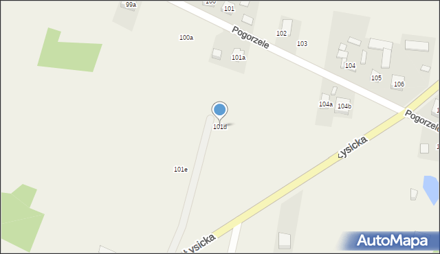 Krajno Pierwsze, Łysicka, 241b, mapa Krajno Pierwsze