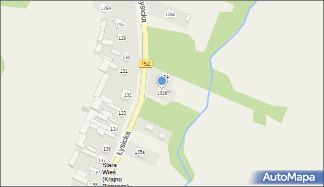 Krajno Pierwsze, Łysicka, 264, mapa Krajno Pierwsze