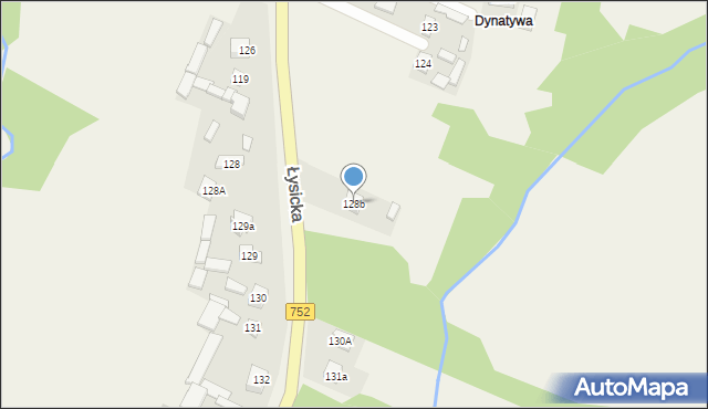 Krajno Pierwsze, Łysicka, 270, mapa Krajno Pierwsze