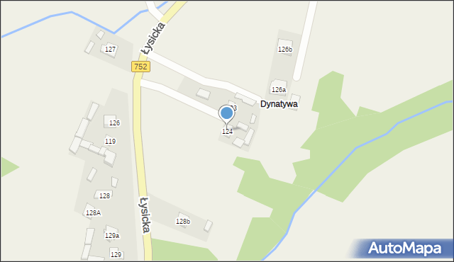 Krajno Pierwsze, Łysicka, 280, mapa Krajno Pierwsze