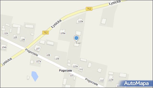 Krajno Pierwsze, Łysicka, 308b, mapa Krajno Pierwsze