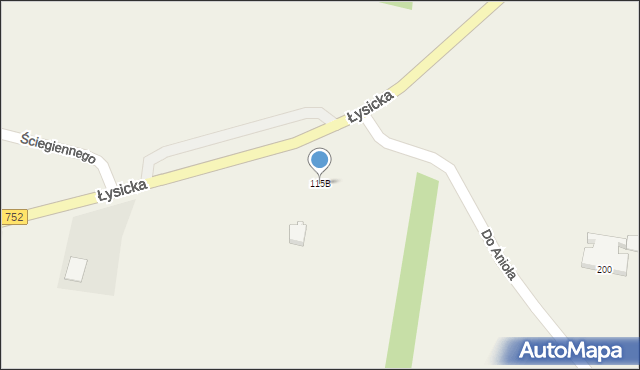 Krajno Pierwsze, Łysicka, 318, mapa Krajno Pierwsze