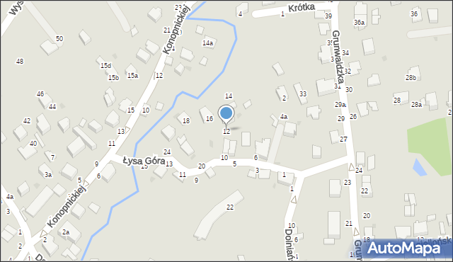 Łańcut, Łysa Góra, 12, mapa Łańcut