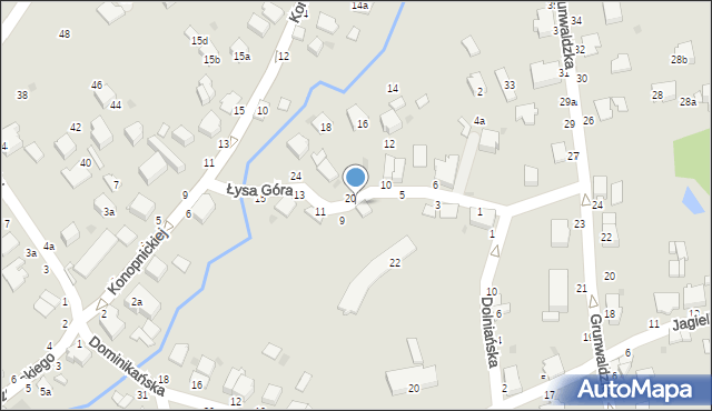 Łańcut, Łysa Góra, 7, mapa Łańcut