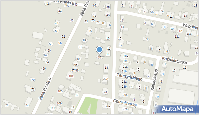 Łowicz, Łyszkowicka, 16, mapa Łowicza
