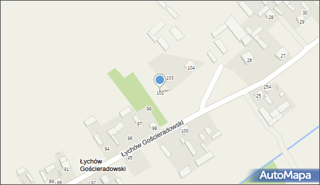 Łychów Gościeradowski, Łychów Gościeradowski, 101, mapa Łychów Gościeradowski