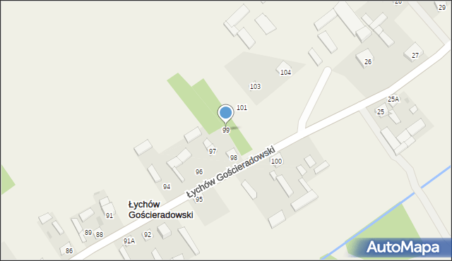 Łychów Gościeradowski, Łychów Gościeradowski, 99, mapa Łychów Gościeradowski