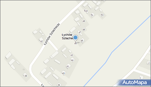 Łychów Szlachecki, Łychów Szlachecki, 45, mapa Łychów Szlachecki