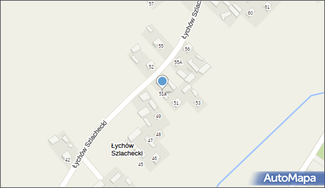 Łychów Szlachecki, Łychów Szlachecki, 51a, mapa Łychów Szlachecki