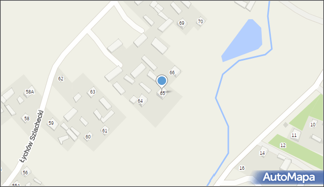 Łychów Szlachecki, Łychów Szlachecki, 65, mapa Łychów Szlachecki
