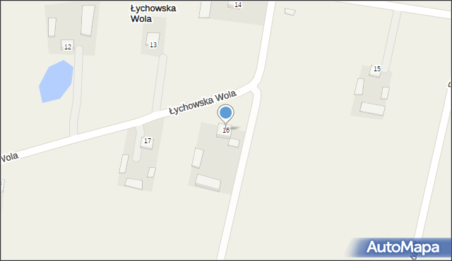 Łychowska Wola, Łychowska Wola, 16, mapa Łychowska Wola