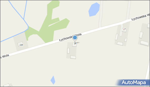Łychowska Wola, Łychowska Wola, 18, mapa Łychowska Wola